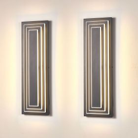 23.6 in Modern Long Outdoor Wall Lights Exterior Lights for House,LED Outdoor Wall Large Front Porch Light Fixture For Garage, garden